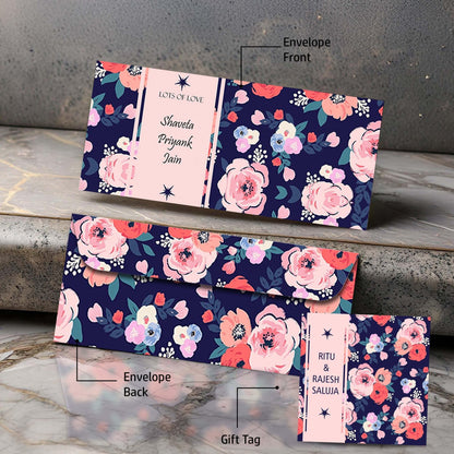Personalised Money Envelopes - Floral Design - Set of 20 - Chatterbox Labels - Envelopes