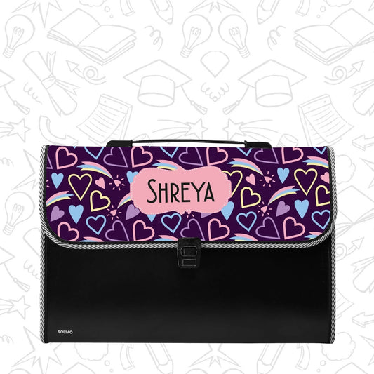 Personalized File Folders - Tiny Hearts theme - Chatterbox Labels - Folder