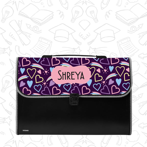 Personalized File Folders  - Tiny Hearts theme