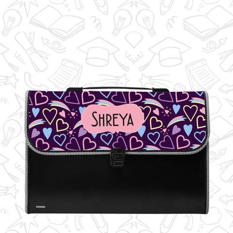 Personalized File Folders  - Tiny Hearts theme