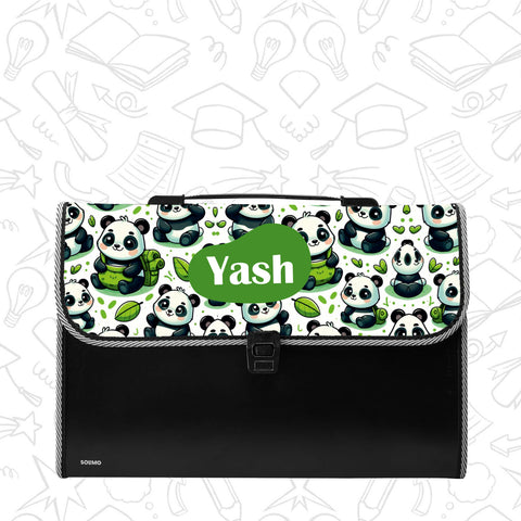 Personalized File Folders  - Cute Panda Theme