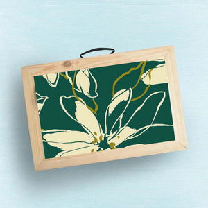 Custom Folding Desk - Olive Blossom Design