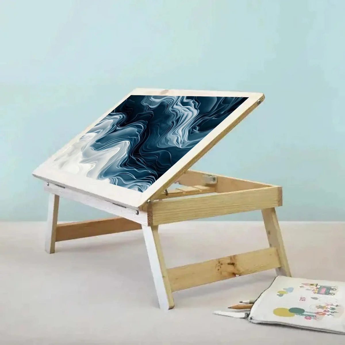 Custom Folding Desk - Crystal Tide Design - Chatterbox Labels - Folding Table