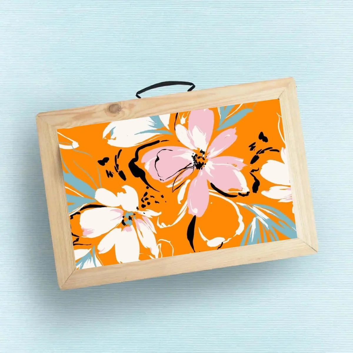 Custom Folding Desk - Saffron Serenity Design - Chatterbox Labels - Folding Table