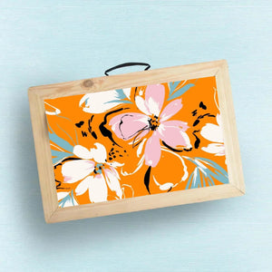 Custom Folding Desk - Saffron Serenity Design - Chatterbox Labels - Folding Table