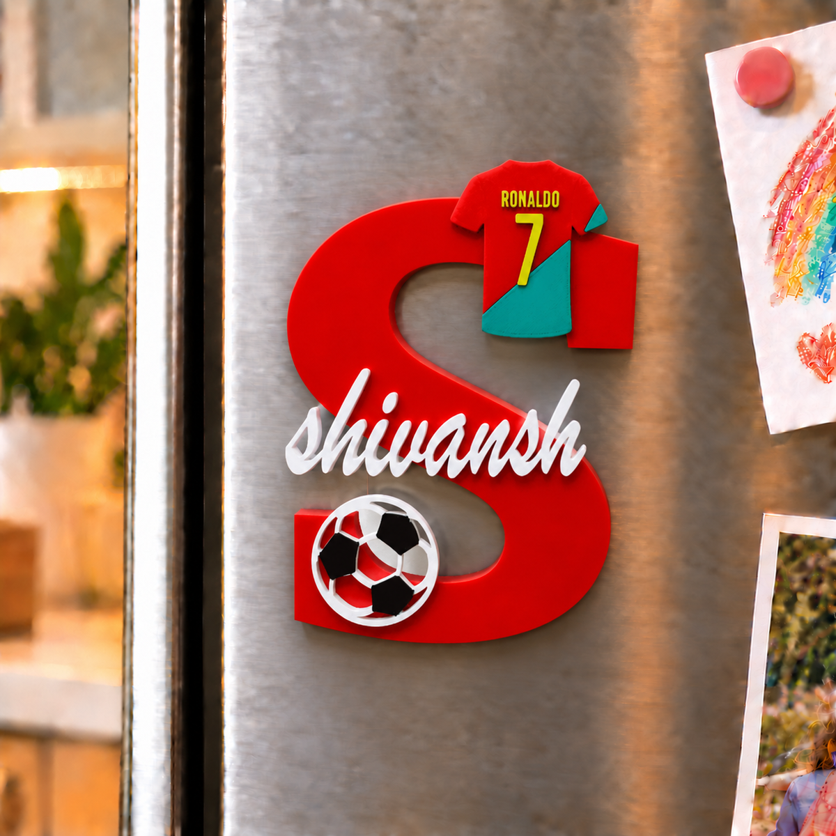 Ronaldo Theme 3D Printed Magnetic Name Sign