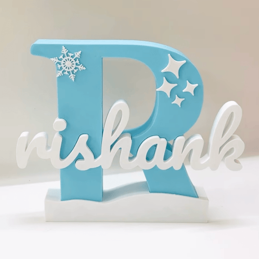 Frozen Theme Personalised 3D Printed Name Stand - Chatterbox Labels-3D Printed Gifts
