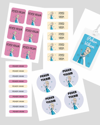 Assorted Waterproof Labels - Frozen Theme Chatterbox Labels
