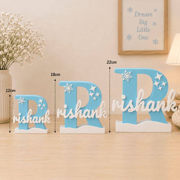 Frozen Theme Personalised 3D Printed Name Stand - Chatterbox Labels-3D Printed Gifts