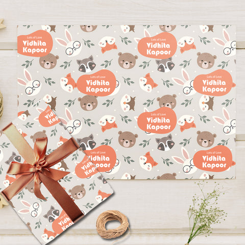 Custom Gift Wrapping Paper - Furry Faces