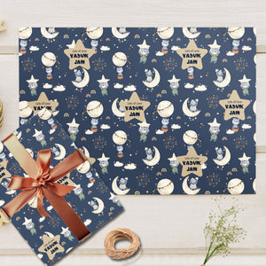 Custom Gift Wrapping Paper - Galaxy Bear Design
