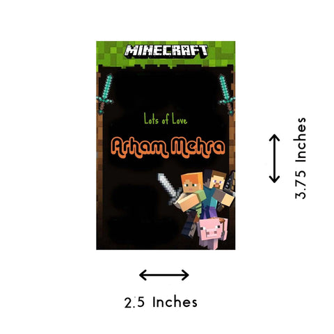 Gift tags / Gift Stickers - Minecraft theme - Chatterbox Labels - Gift Tags