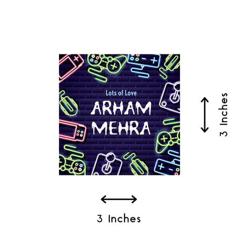 Gift tags / Gift Stickers - Neon Gaming theme - Chatterbox Labels - Gift Tags