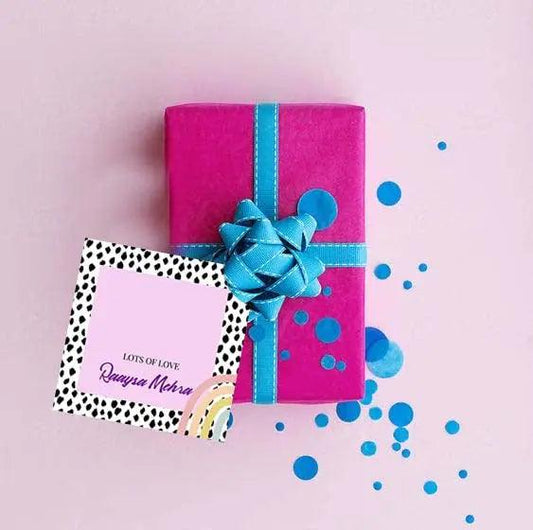 Gift tags / Gift Stickers - Polka Prism theme - Chatterbox Labels - Gift Tags