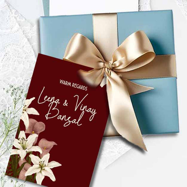 Gift tags / Gift Stickers - Crimson Lily theme