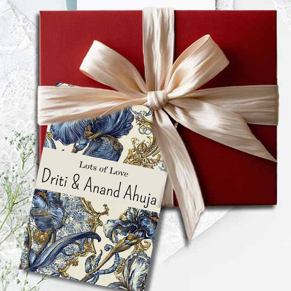 Gift tags / Gift Stickers - Baroque Blue Theme
