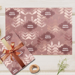 Custom Gift Wrapping Paper - Glided Bloom Design