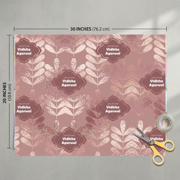 Custom Gift Wrapping Paper - Glided Bloom Design - Chatterbox Labels - Wrapping Paper
