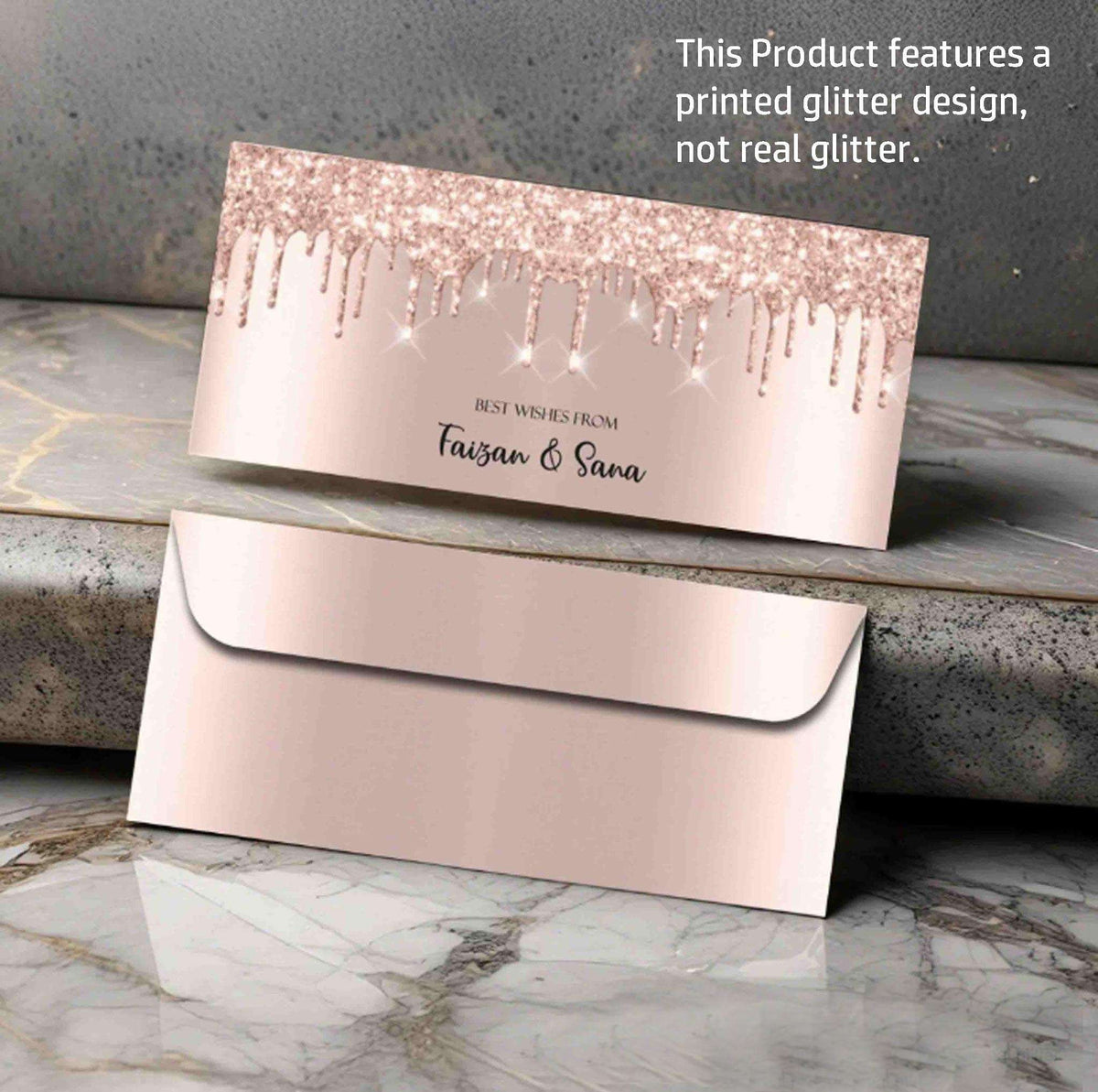 Personalised Money Envelopes - Glitter Design - Chatterbox Labels - Envelopes