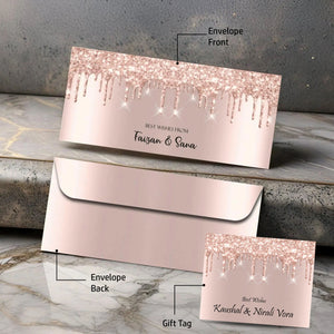 Personalised Money Envelopes - Glitter Design - Set of 20