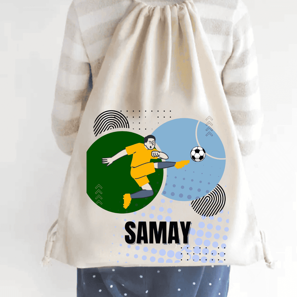 Custom Drawstring Bag - Goal Squad - Chatterbox Labels - Drawstring Bag