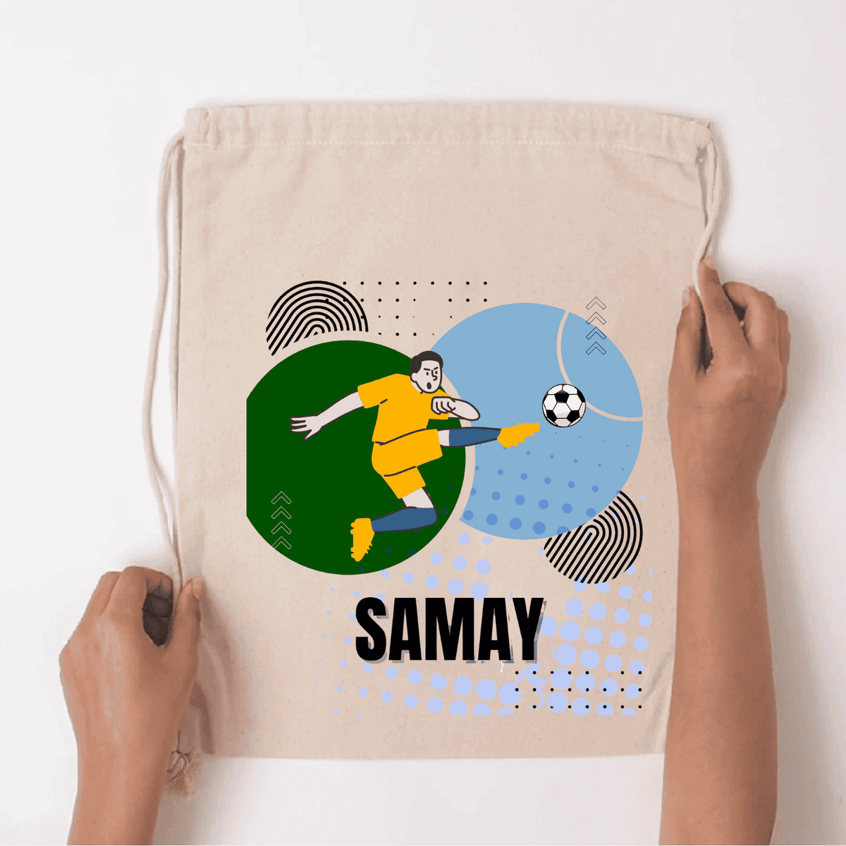 Custom Drawstring Bag - Goal Squad - Chatterbox Labels - Drawstring Bag