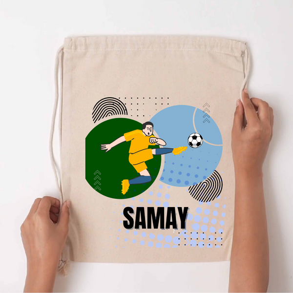 Custom Drawstring Bag - Goal Squad Chatterbox Labels