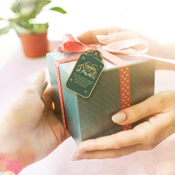 Happy Diwali Gold Foil Gift Tags - Imperial Green - Chatterbox Labels - Gift Tags