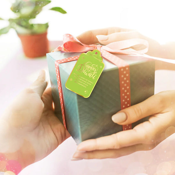 Happy Diwali Gold Foil Gift Tags - Ethereal Green - Chatterbox Labels - Gift Tags