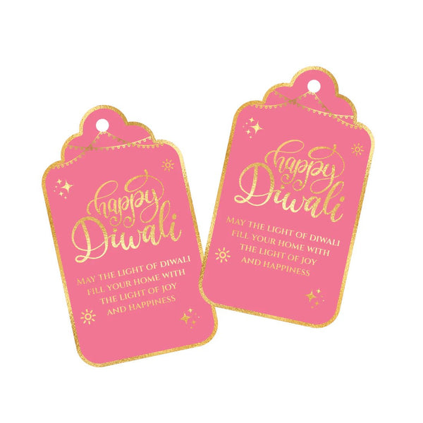 Happy Diwali Gold Foil Gift Tags - Regal Rose - Chatterbox Labels - Gift Tags