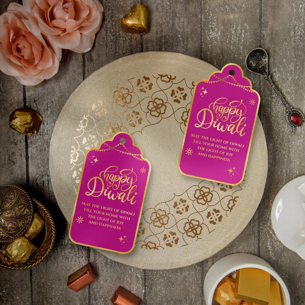 Happy Diwali Gold Foil Gift Tags - Majestic Purple - Chatterbox Labels - Gift Tags