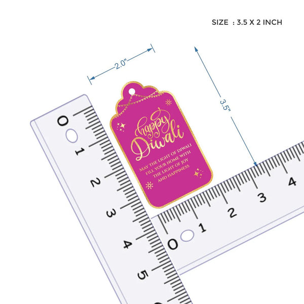 Happy Diwali Gold Foil Gift Tags - Majestic Purple - Chatterbox Labels - Gift Tags