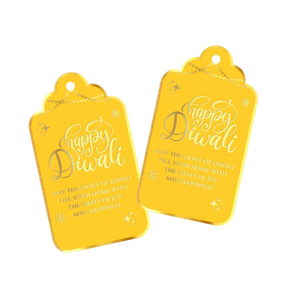 Happy Diwali Gold Foil Gift Tags - Radiant Yellow - Chatterbox Labels - Gift Tags