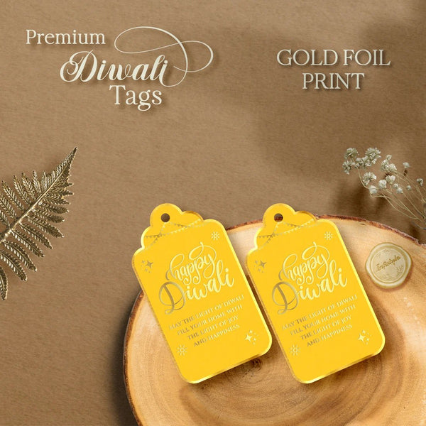 Happy Diwali Gold Foil Gift Tags - Radiant Yellow - Chatterbox Labels - Gift Tags
