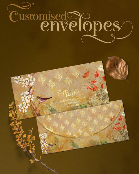 Luxe Money Envelopes - Golden Bloom - Set of 20 - Chatterbox Labels - Luxe Envelopes