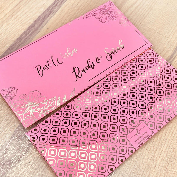Luxe Gold Foil Money Envelopes - Royal Pink - Chatterbox Labels - Luxe Envelopes