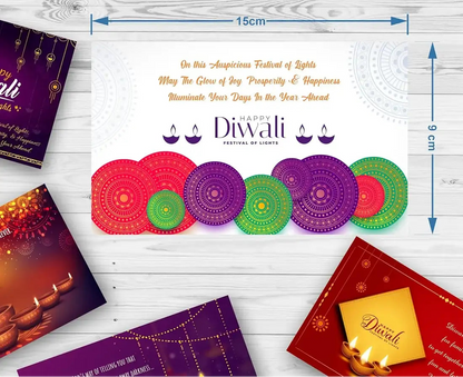 Happy Diwali Celebration Greeting Cards with Envelope