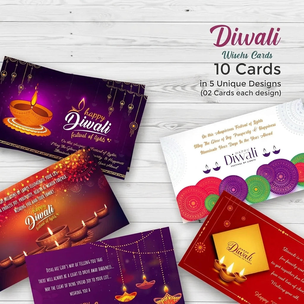 Happy Diwali Celebration Greeting Cards with Envelope