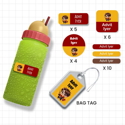 Assorted Shapes Waterproof Labels - Harry Potter Theme - Chatterbox Labels-Personalised Waterproof Stickers - Opaque