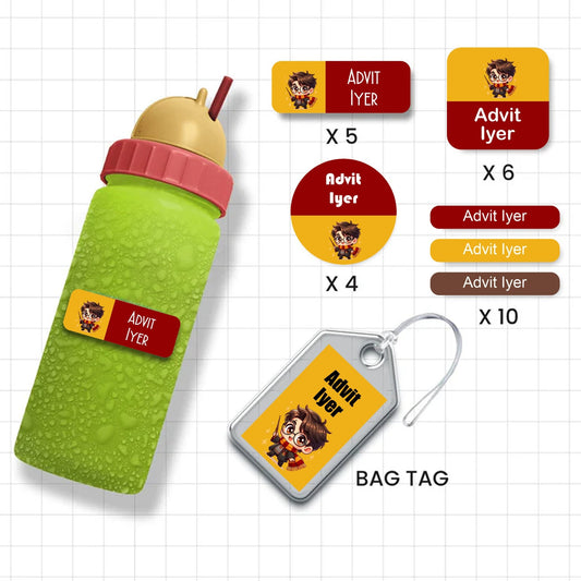 Assorted Shapes Waterproof Labels - Harry Potter Theme - Chatterbox Labels-Personalised Waterproof Stickers - Opaque