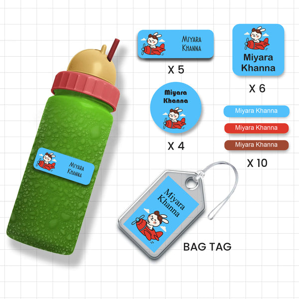 Assorted Shapes Waterproof Labels - Helicopter Theme