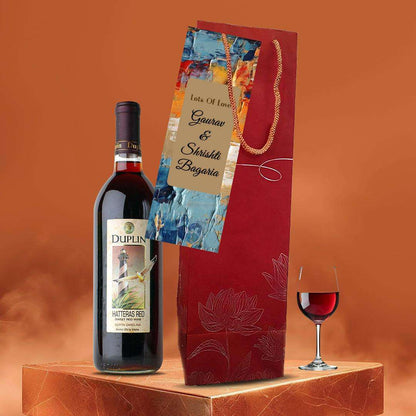 Wine Bottle Bag - Hand Painted - Set of 5 - Chatterbox Labels - Wine Gifting