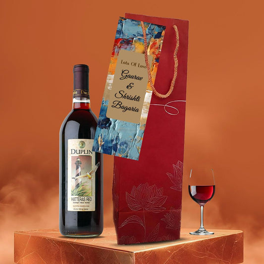 Wine Bottle Bag - Hand Painted - Set of 5 - Chatterbox Labels - Wine Gifting