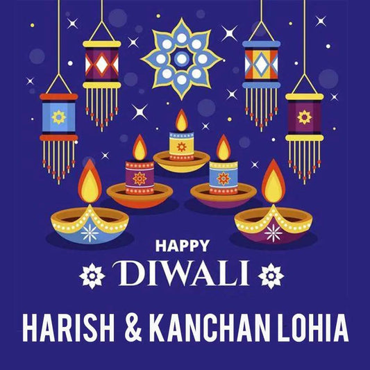 Happy Diwali Gift Tags/ Gift Stickers - Blue Harmony Design - Chatterbox Labels - Gift Tags