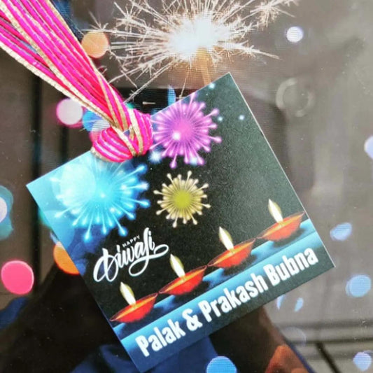 Happy Diwali Gift Tags/ Gift Stickers - Celestial Fireworks - Chatterbox Labels - Gift Tags