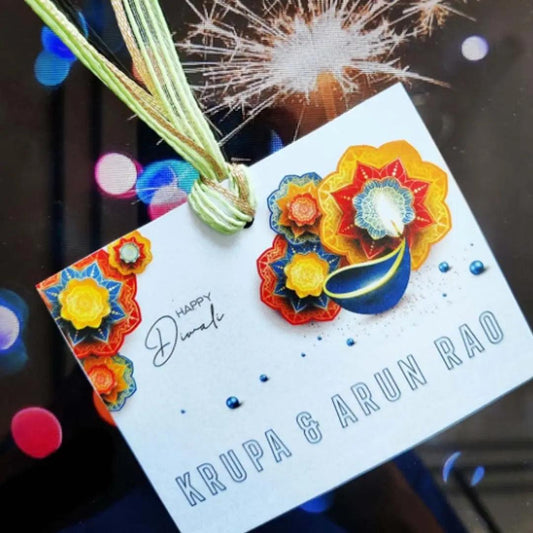 Happy Diwali Gift Tags/ Gift Stickers - Classic Radiance - Chatterbox Labels - Gift Tags