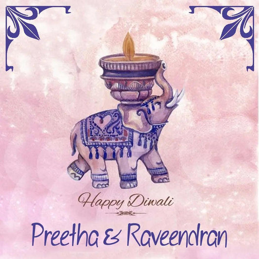 Happy Diwali Gift Tags/Gift Stickers - Diwali Ele Dhamaka theme - Chatterbox Labels - Gift Tags