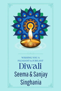 Happy Diwali Gift Tags/Gift Stickers -  Diya Bliss Chatterbox Labels