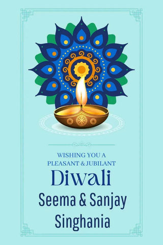 Happy Diwali Gift Tags/Gift Stickers -  Diya Bliss Chatterbox Labels