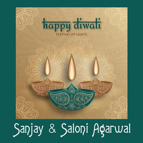 Happy Diwali Gift Tags/Gift Stickers-  Festive Trio Design Chatterbox Labels